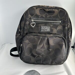 COACH BACKPACK DAISY SIGNATURE BACKPACK BLACK